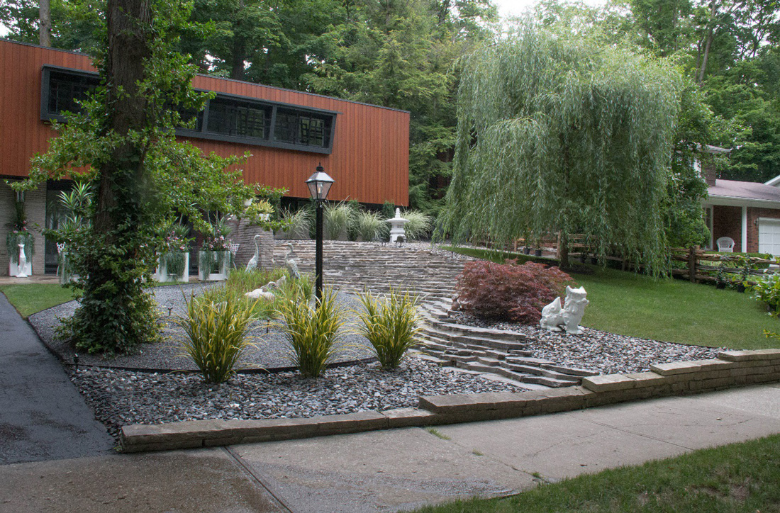 a modern home and garden in Kitchener, Ontario