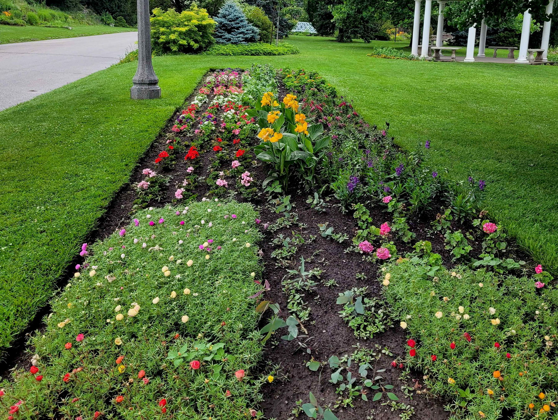 a trial garden bed in Rockway Gardens in Kitchener